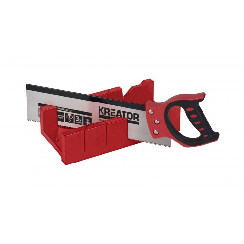 KRT809001 Caja de ingletes - serrucho de costilla 350mm + box