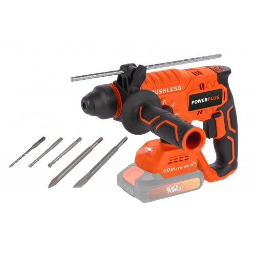 POWDP15630 Martillo percutor sin cepillos 20V - excl. batería y cargador - 5 acc.