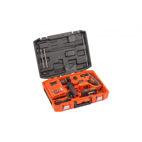 POWDP15640 Martillo percutor set 20V- incl. batería 20V 2.0Ah y cargador - 5 acc.