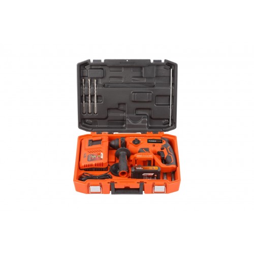 POWDP15640 Martillo percutor set 20V- incl. batería 20V 2.0Ah y cargador - 5 acc.