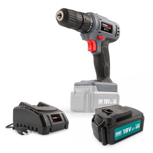 POWEBCDS3 Taladro atornillador 18V - incl. batería 18V 1.5Ah y cargador
