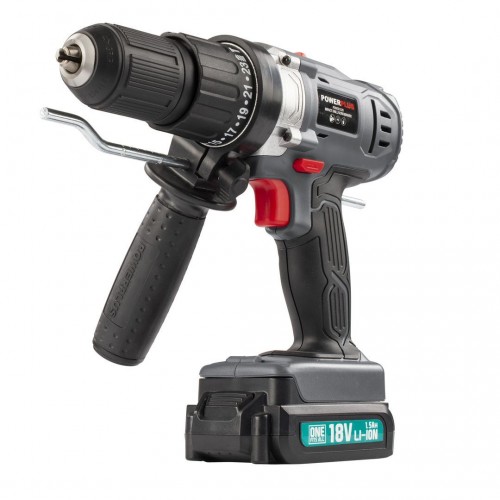 POWEBCIDS2 Destornillador - taladradora de impacto 18V 50Nm - incl. 2 baterías 18V 1.5Ah y cargador
