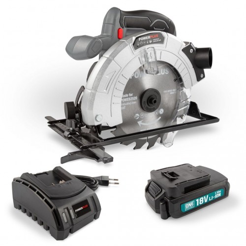 POWEBCSS1 Sierra Circular 18V Ø 165mm - incl. batería 18V 1.5Ah y cargador - 1 acc.