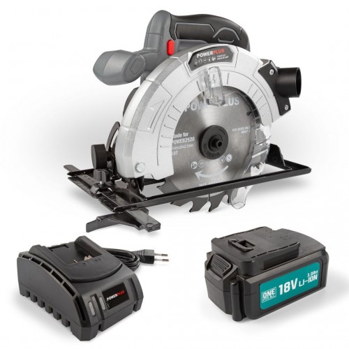 POWEBCSS3 Sierra Circular 18V Ø 165mm - incl. batería 18V 3.0Ah y cargador - 1 acc.