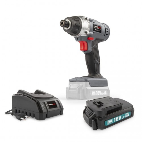 POWEBISS1 Atornillador de impacto 18V - incl. batería 18V 1.5Ah y cargador