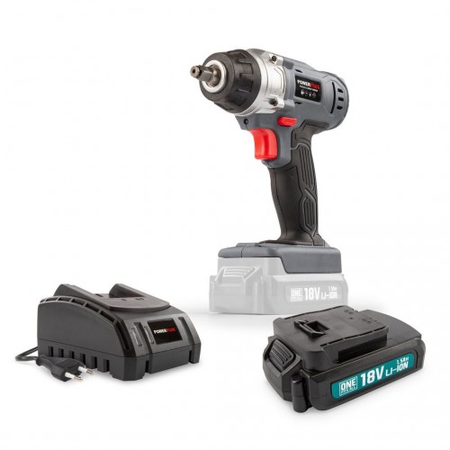 POWEBIWS1 Llave de impacto 18V 160Nm - incl. batería 18V 1.5Ah y cargador