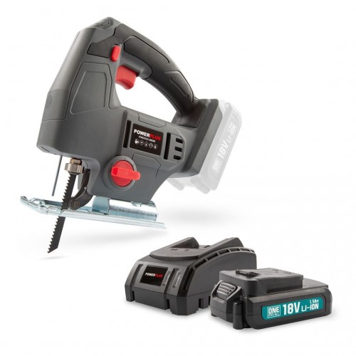 POWEBJSS1 Sierra de calar 18V - incl. batería 18V 1.5Ah y cargador - 1acc.