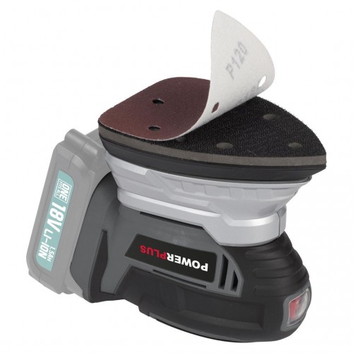 POWEBMSS2 Lijadora de mano 18V - incl. 2 baterías 18V 1.5Ah y cargador - 6 acc.