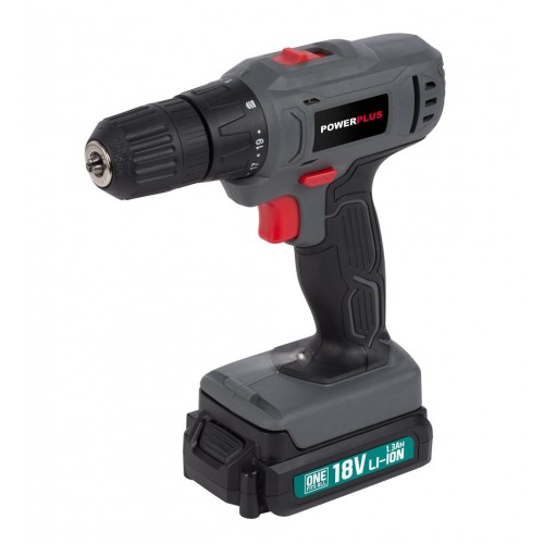 POWESET1 Set taladro/atornillador 18v li-ion 2batt + 153 ac
