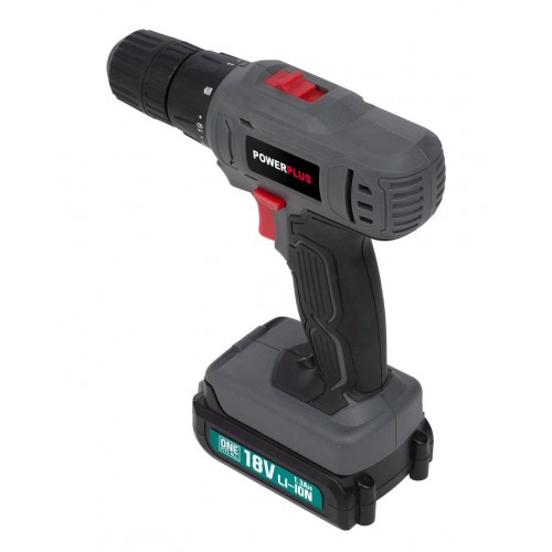 POWESET1 Set taladro/atornillador 18v li-ion 2batt + 153 ac