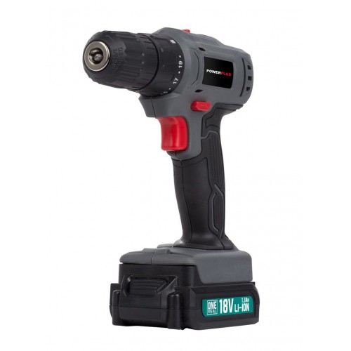 POWESET1 Set taladro/atornillador 18v li-ion 2batt + 153 ac