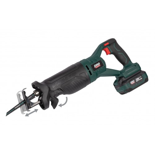POWPB30400 Sierra sable sin cepillos 20V - excl. batería y cargador - 2 acc.