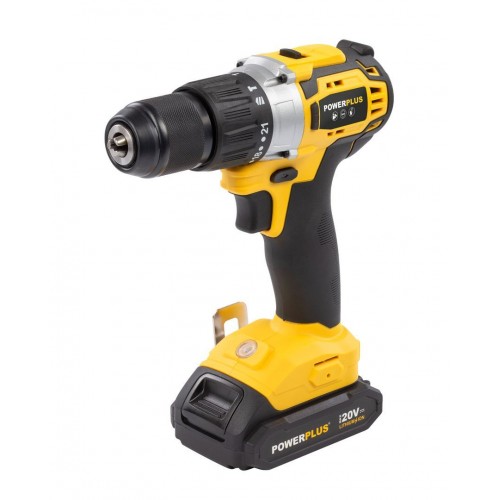 POWX00512 Destornillador - taladradora de impacto sin cepillos 20V 60Nm  - incl. 2 baterías 20V 2.0Ah y cargador