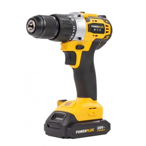POWX00512 Destornillador - taladradora de impacto sin cepillos 20V 60Nm  - incl. 2 baterías 20V 2.0Ah y cargador