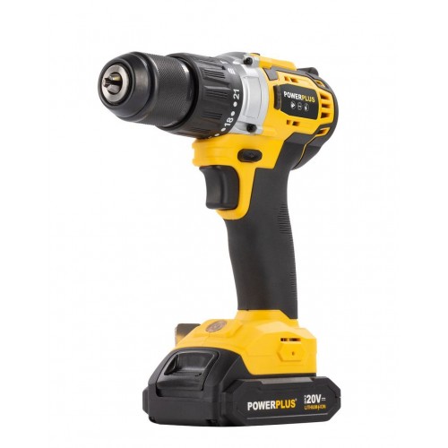 POWX00512 Destornillador - taladradora de impacto sin cepillos 20V 60Nm  - incl. 2 baterías 20V 2.0Ah y cargador