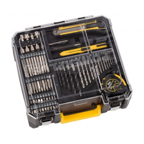 POWX00850 Destornillador - taladradora de impacto sin cepillos 20V 60Nm - incl. 2 baterías 20V 2.0Ah y cargador - 78 acc.