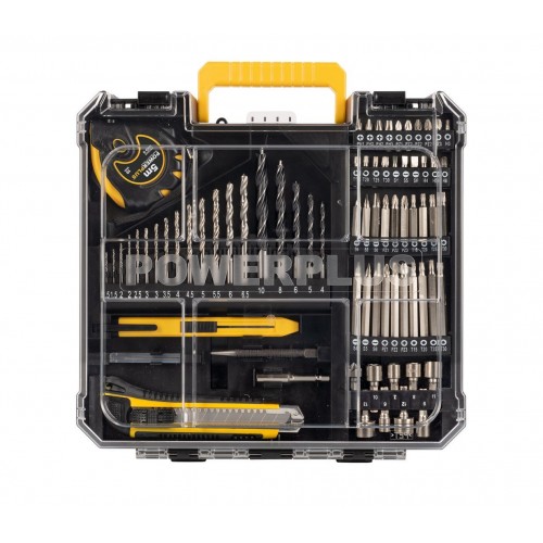 POWX00850 Destornillador - taladradora de impacto sin cepillos 20V 60Nm - incl. 2 baterías 20V 2.0Ah y cargador - 78 acc.