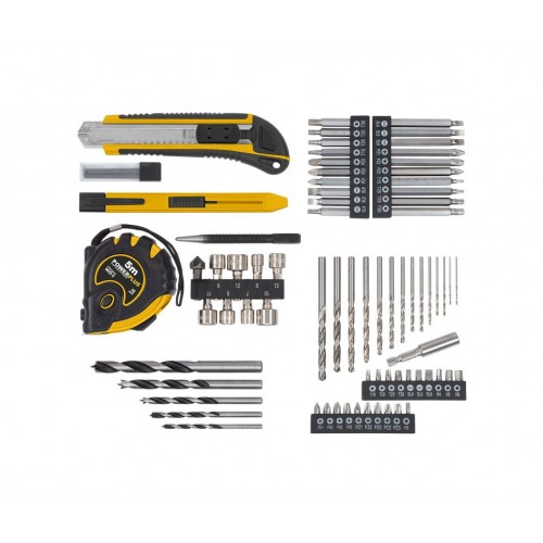 POWX00850 Destornillador - taladradora de impacto sin cepillos 20V 60Nm - incl. 2 baterías 20V 2.0Ah y cargador - 78 acc.