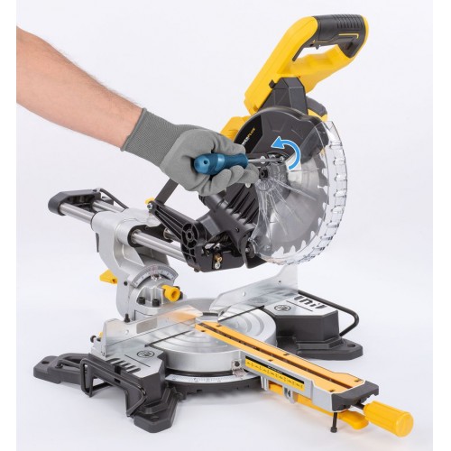 POWX075720DB Ingletadora con bisel doble telesc 1600W Ø 210mm - 1 acc.