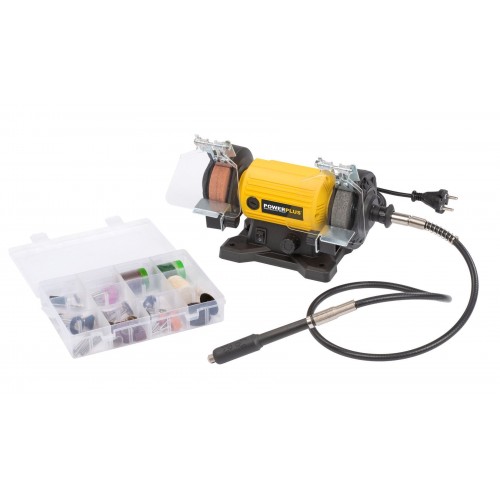 POWX1280 Esmeriladora de banco con eje flecible 120W