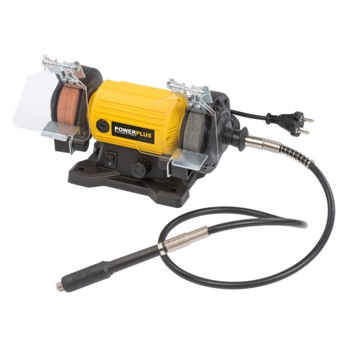 POWX1280 Esmeriladora de banco con eje flecible 120W