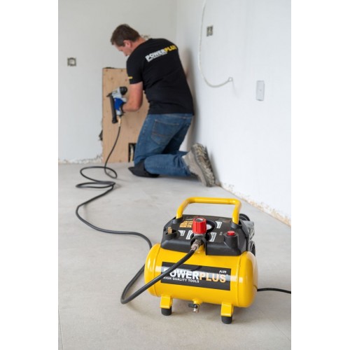 POWX1724S Compresor Silencioso  550W 6L + 10 Acc
