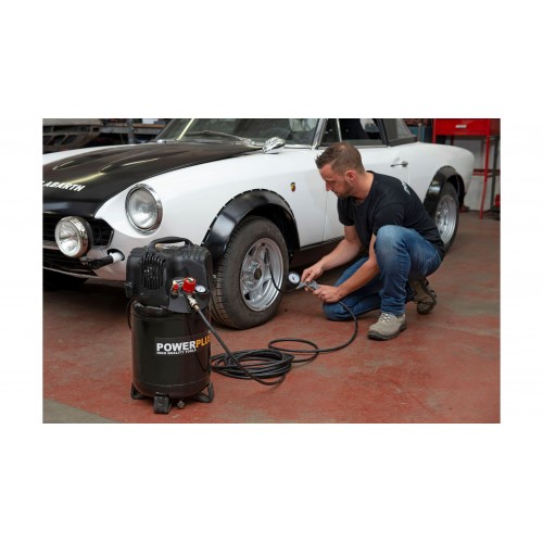 POWX1731 Compresor 1100W 24L +6pcs sin aceite 1,5hp