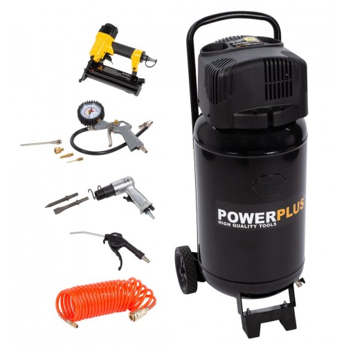 POWX1751 Compresor sin aceite 1100W 50L - 11 acc.