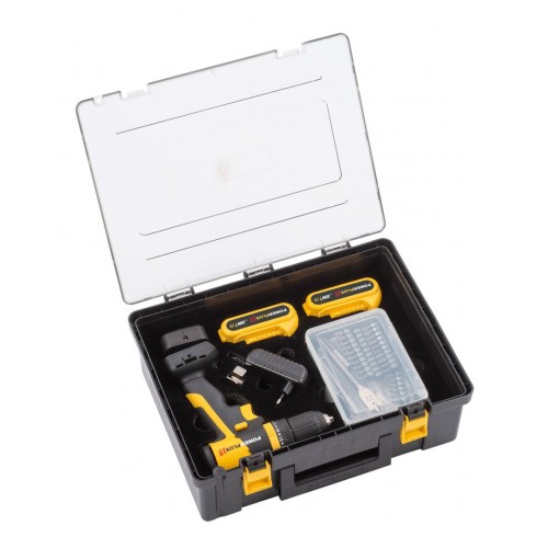 POWXB10070 Destornillador - taladradora de impacto sin cepillos 20V 30Nm - incl. 2 baterías 20V 1.5Ah y cargador- 362 acc.