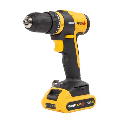 POWXB10070 Destornillador - taladradora de impacto sin cepillos 20V 30Nm - incl. 2 baterías 20V 1.5Ah y cargador- 362 acc.