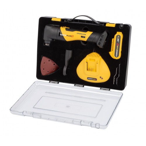 POWXB40020 Multiherramienta oscilante sin cepillos 20V - incl. batería 20V 2.0Ah y cargador - 14 acc.
