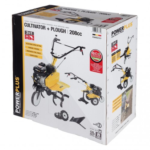 POWXG7217 Motocultor 208cc + arado