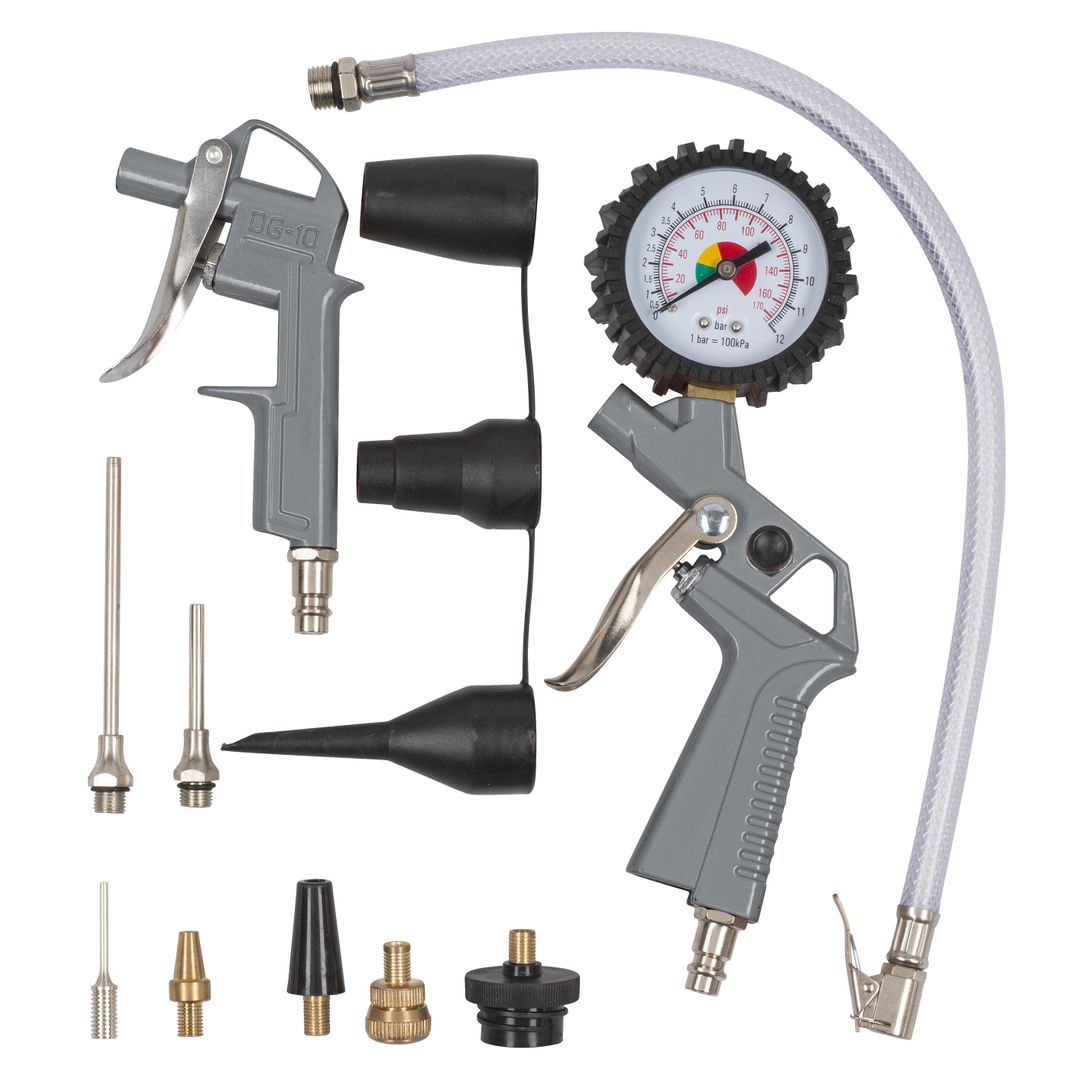 POWAIR0023 Pistola neumática juego 13pcs