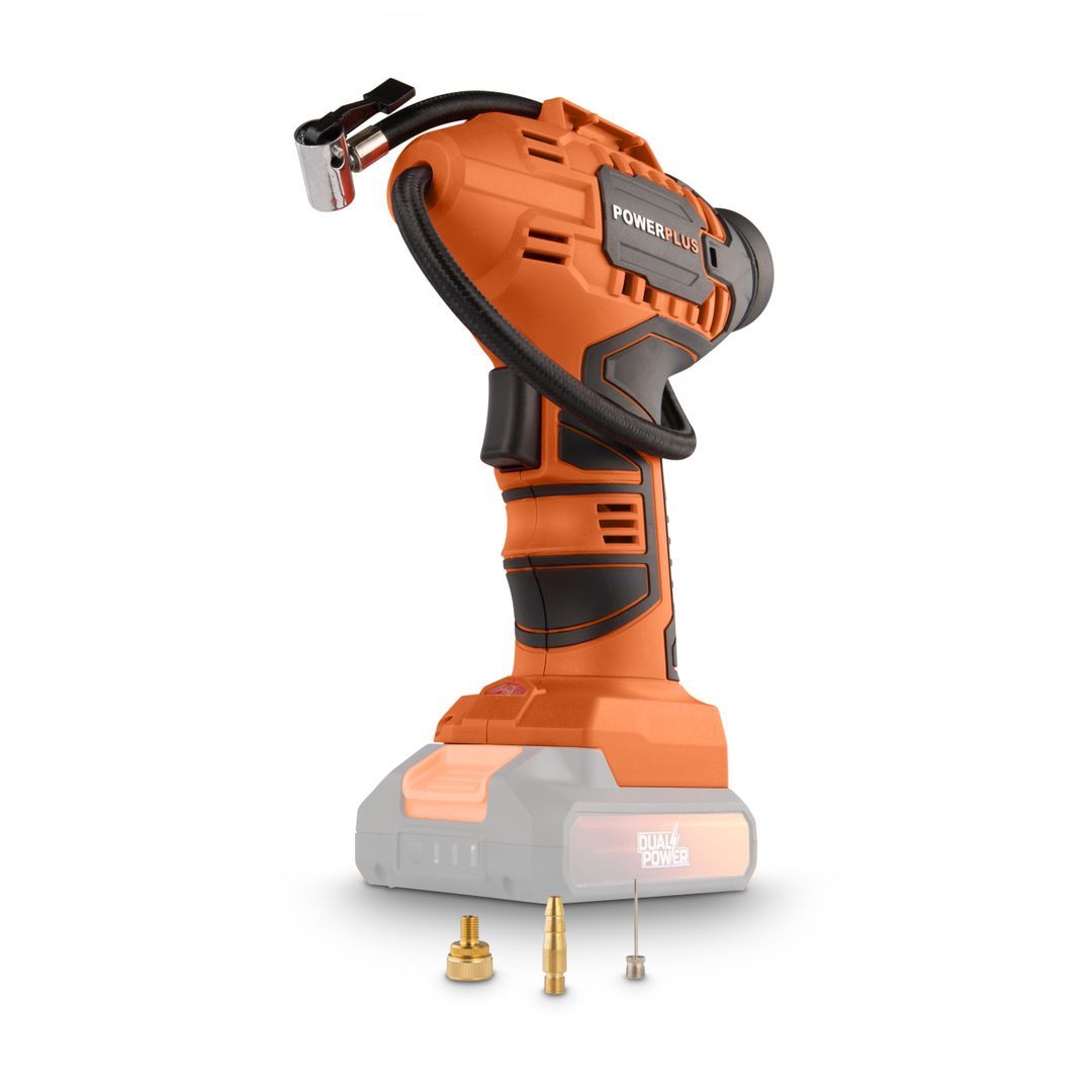 POWDP7020 Bomba de aire 20V  - excl. batería y cargador - 3 acc.