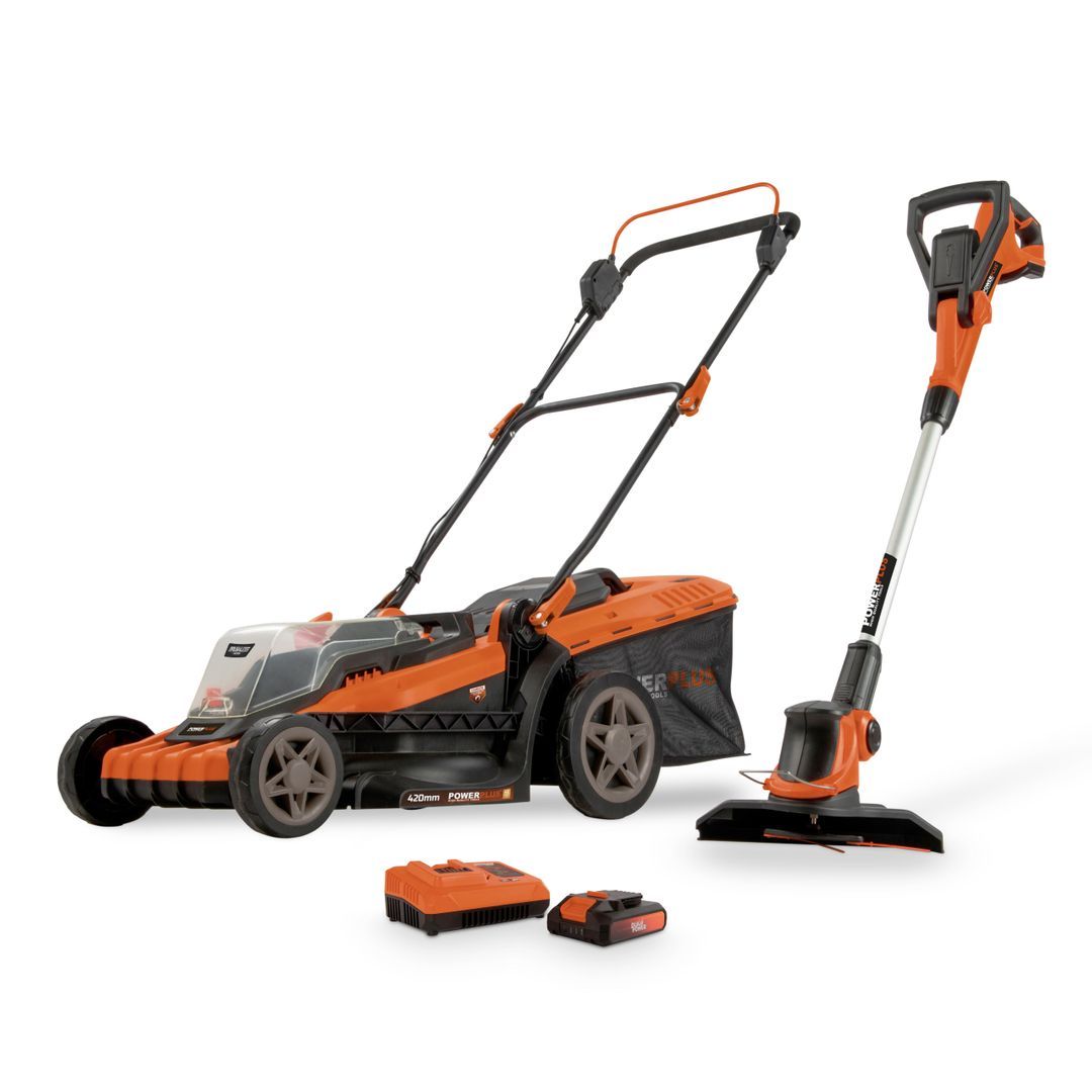 POWDPG75565 Juego de herramientas de jardín sin cepillos 2 ítems - incl. batería 20V 2.0Ah y cargador - 1 acc.