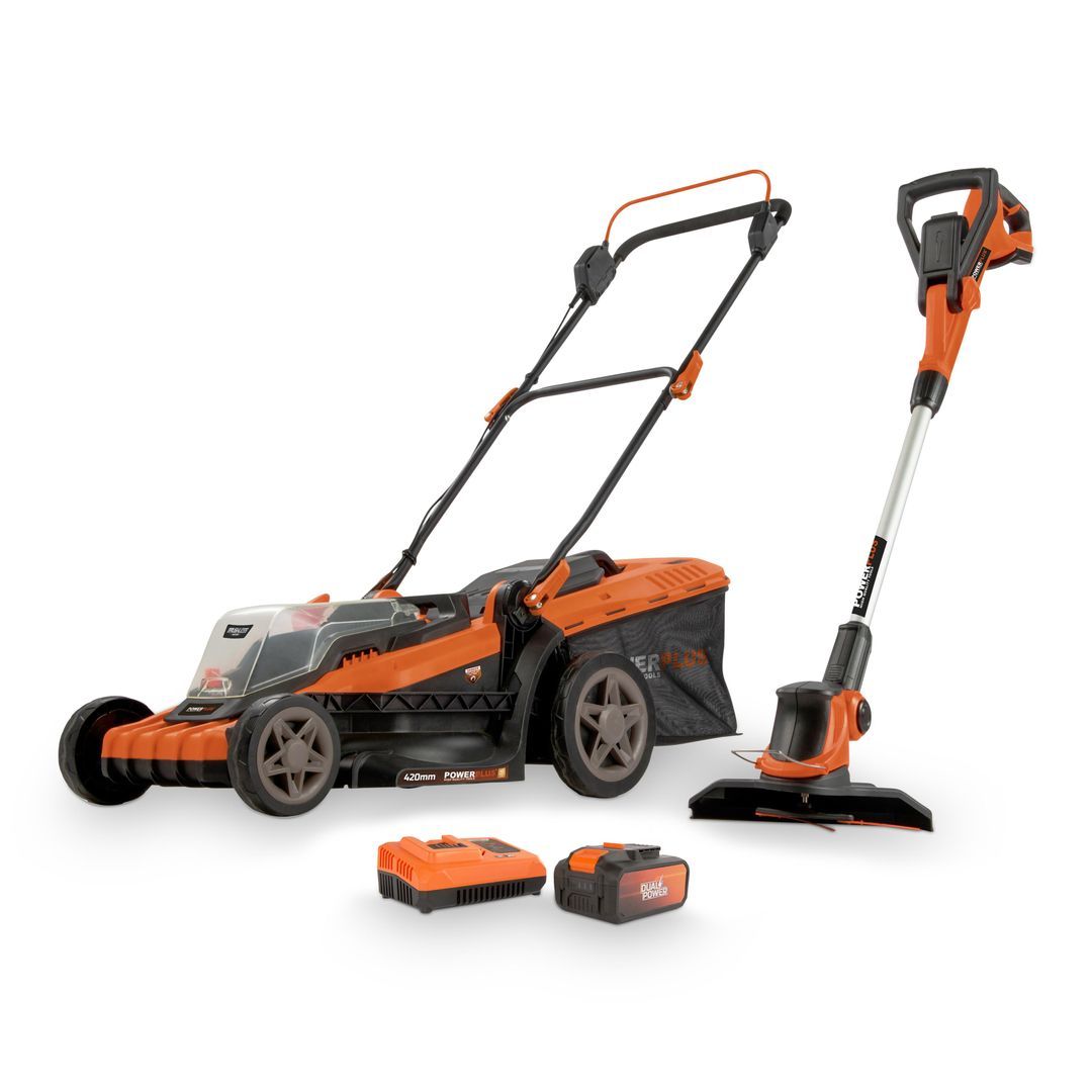 POWDPG75621 Juego de herramientas de jardín sin cepillos 2 artículos - incl. batería 2x20V 5.0/2.5Ah y cargador - 1 acc.