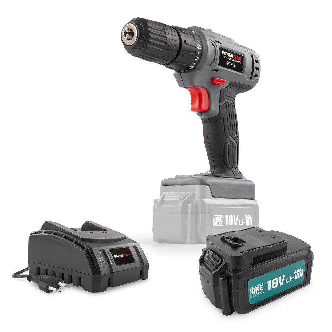 POWEBCDS3 Taladro atornillador 18V - incl. batería 18V 1.5Ah y cargador