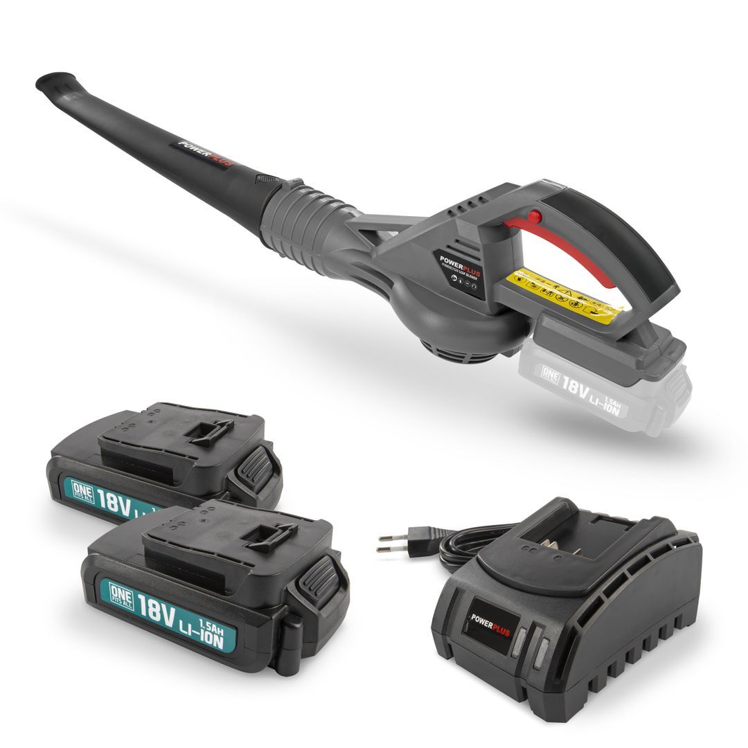POWEBLBS2 Soplador de hojas 18V - incl. 2 baterías 18V 1.5Ah y cargador