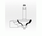 KRT060115 Fresa para molduras r 4,8 rodamiento 1
