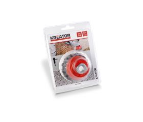 KRT150203 Cepillo metálico copa m14 Ø 75mm acero retorcido