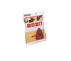 KRT220007 Papel de lija lijadora de mano 140x140x80mm g120 - 5 uds.