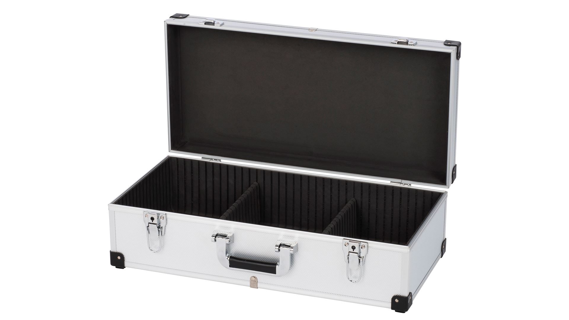 KRT640280S Maleta de aluminio 560x265x173mm (80CD's) plata