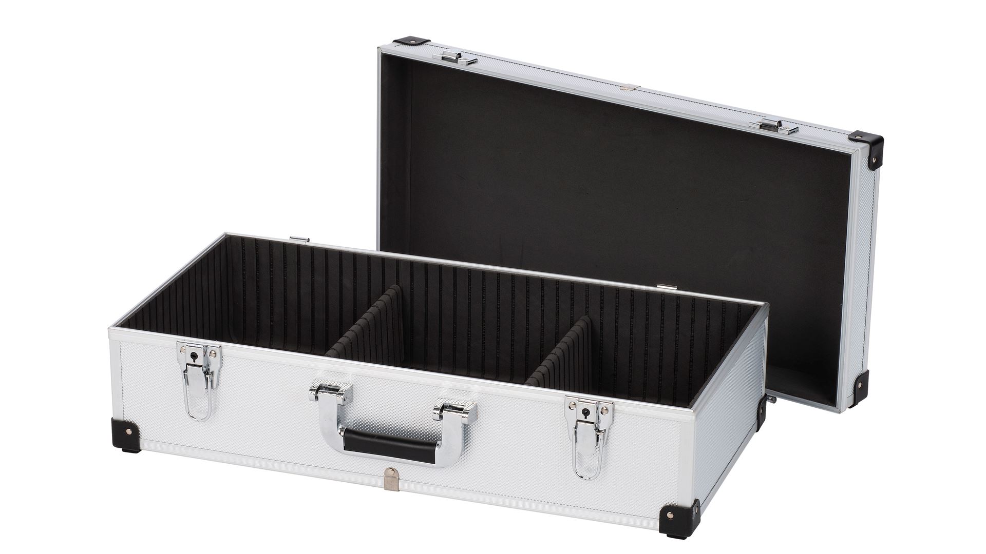 KRT640280S Maleta de aluminio 560x265x173mm (80CD's) plata