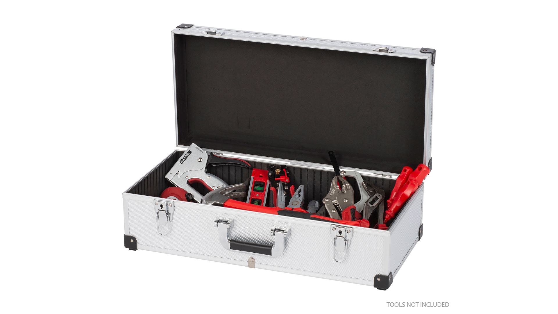 KRT640280S Maleta de aluminio 560x265x173mm (80CD's) plata