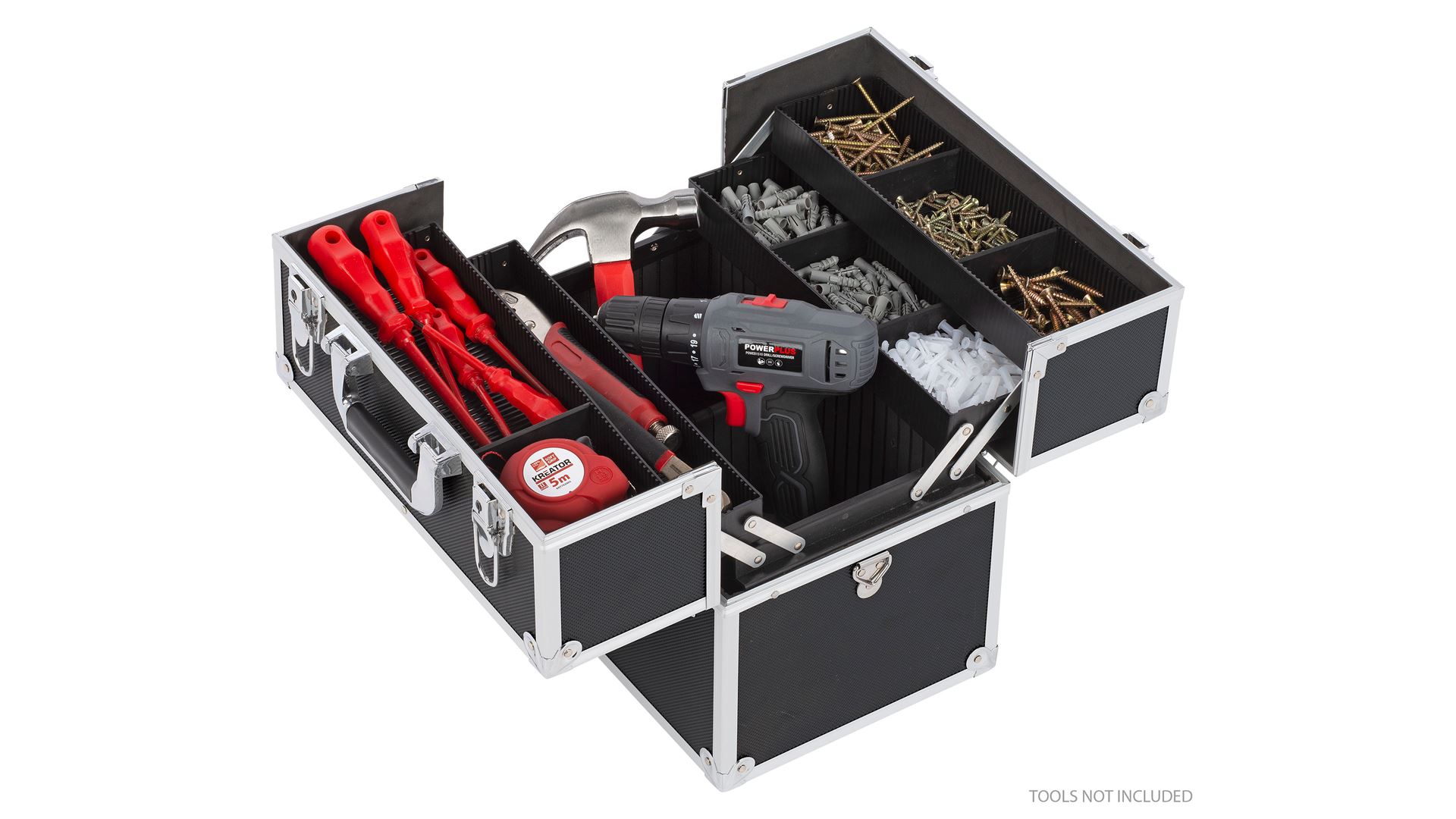 KRT640301B Maleta de aluminio 360x300x230mm negro