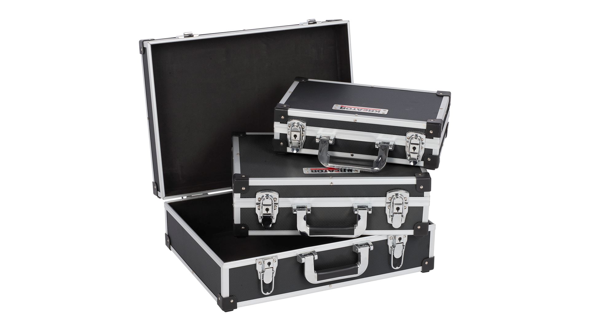 KRT640401B Juego maletas aluminio 3-in-1 negro