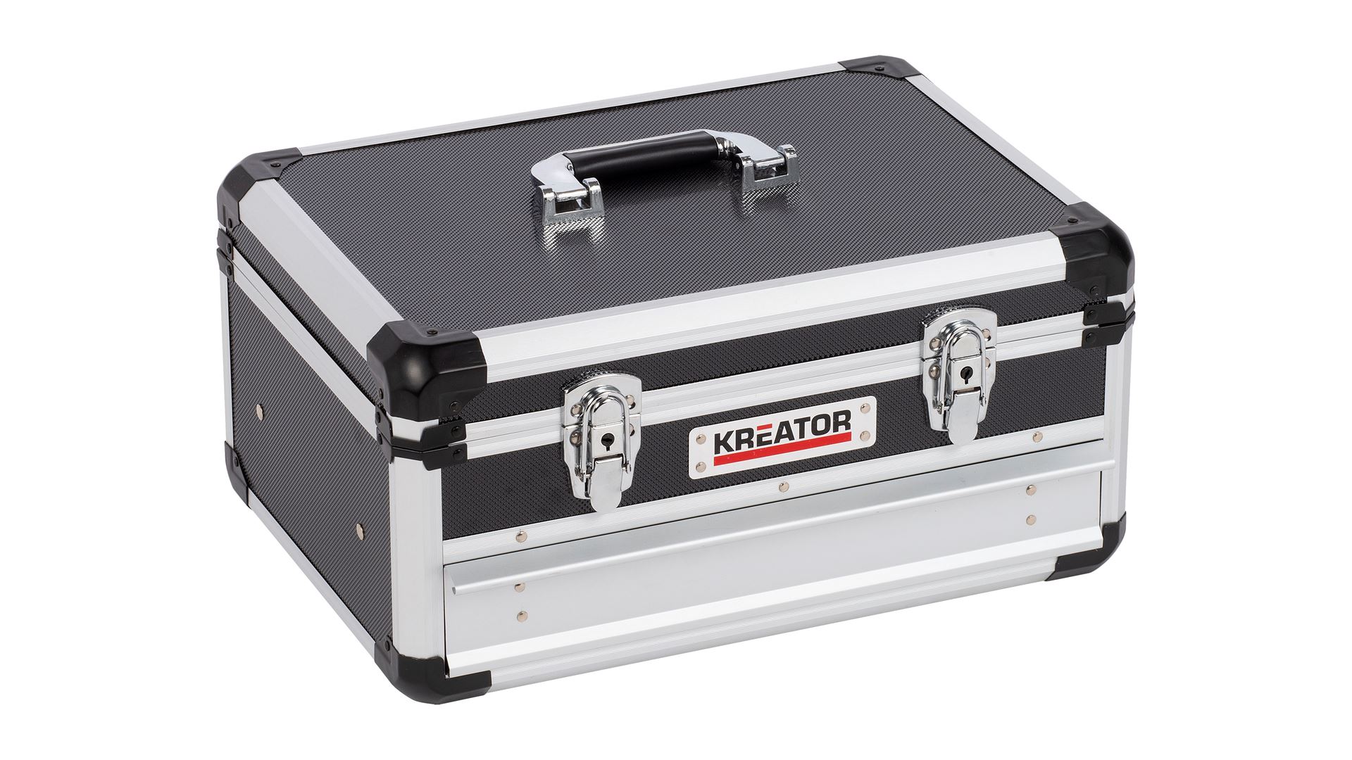 KRT640601B Maleta de aluminio con cajón 430x205x300mm 1 cajón