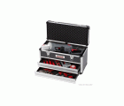 KRT640602B Maleta de aluminio con cajón 523x305x240mm 2 cajones
