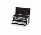 KRT640602B Maleta de aluminio con cajón 523x305x240mm 2 cajones