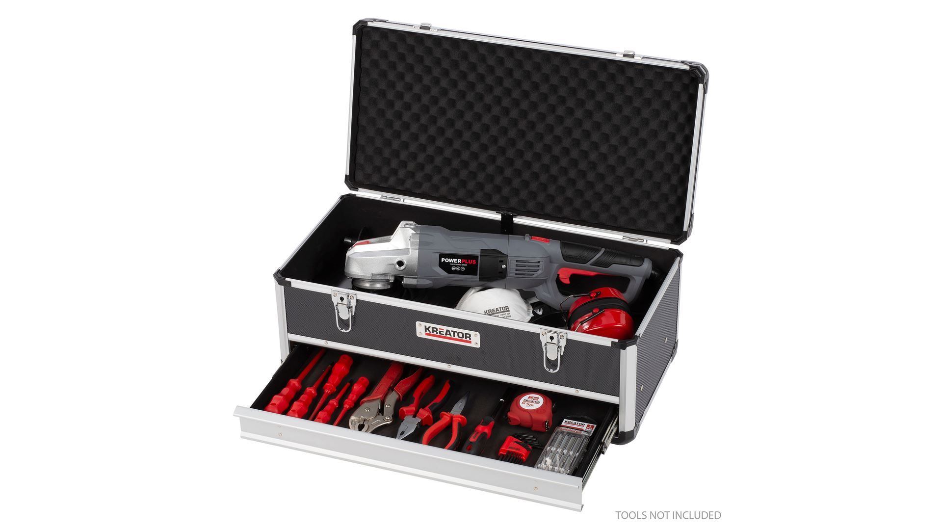 KRT640603B Maleta de aluminio con cajón 620x255x300m 1 cajón